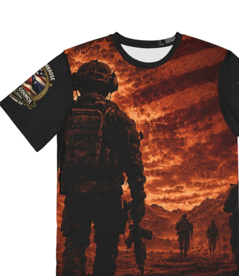 Front of the JAVC R.E.D. shirt